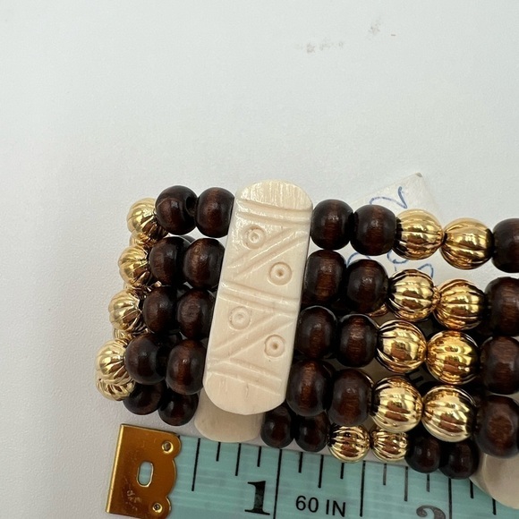 Multi-Layer Beaded Stretchable Statement Bracelets NWT - Picture 3 of 10